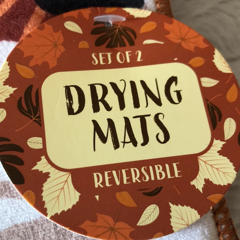 Autumn Dachshund Print Drying Mats